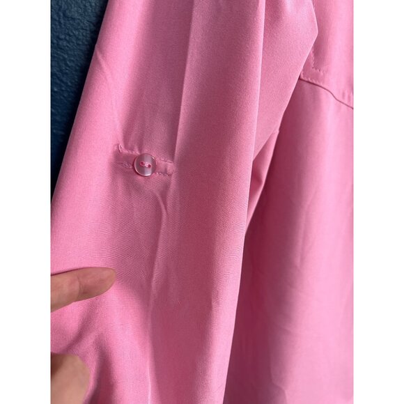Passports Pink Button Down Shirt Modal Size L - Picture 2 of 6